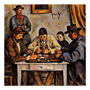 Poster Cezanne - Les joueurs de cartes-1892