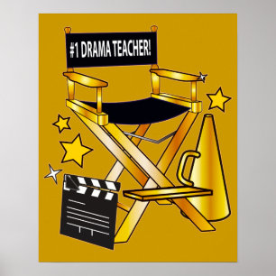 Poster Chair de directeur : Professeur de drame du numéro
