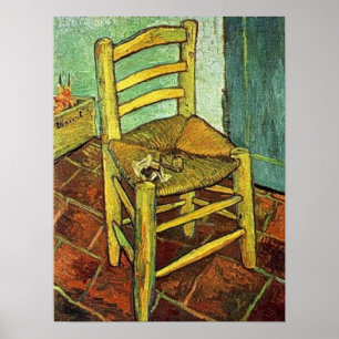 Poster Chaise de Vincent van Gogh - de Vincent avec son