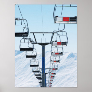 Poster Chaises longues de parc de ski