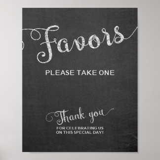 Poster Chalkboard Favoriser Mariage Signer S'il vous plaî