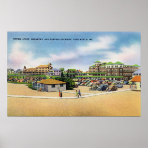 Poster Chambre d'océan, briseurs, et au sol de