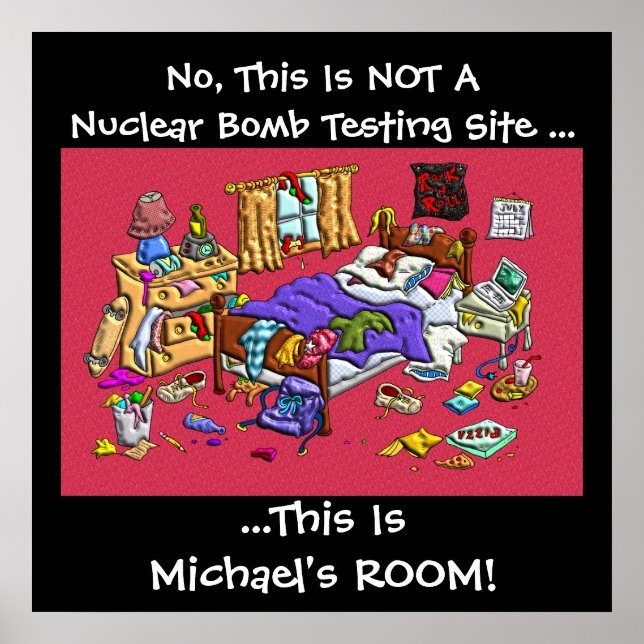 Poster Chambre Plutôt Messeuse Personnalisable (Devant)