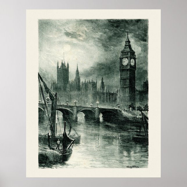 Poster Chambres du Parlement, Londres (Devant)