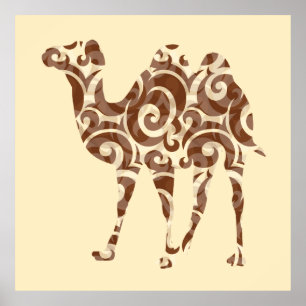 Poster chameau beige