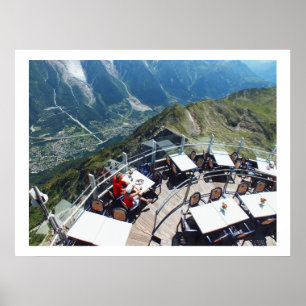 Poster Chamonix in the valley, French Alps