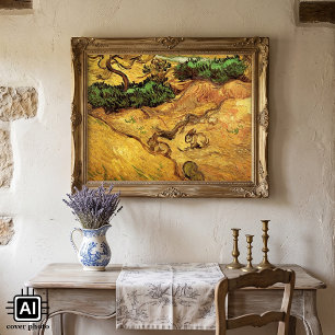 Poster Champ avec deux lapins par Vincent van Gogh