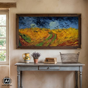 Poster Champ de blé avec corbeaux de Vincent van Gogh