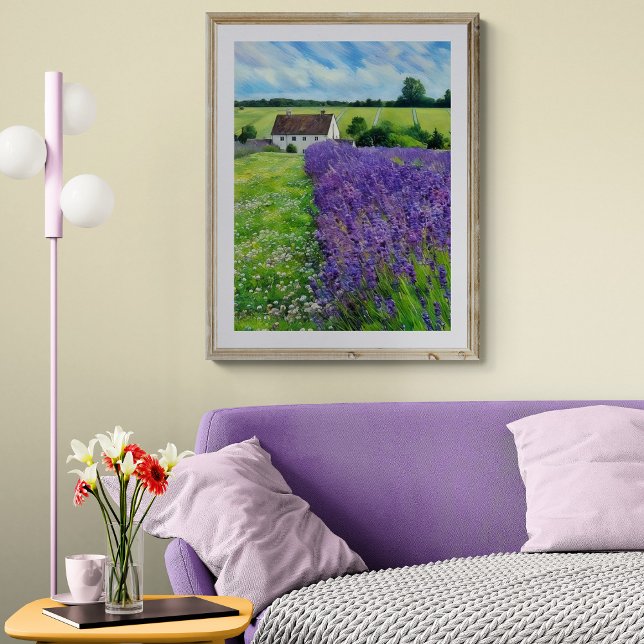 Poster Champ de lavande Sérénité (Créateur téléchargé)
