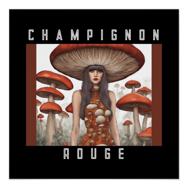 Poster Champignon Rouge (Devant)