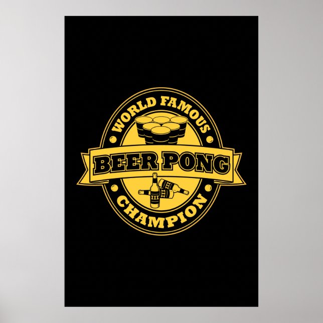 Poster Champion de Beer Pong (Devant)