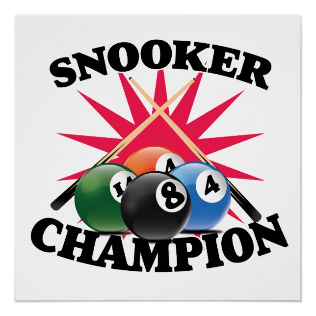 Poster Champion de snooker (Devant)
