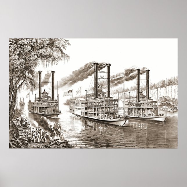 Poster Champions du Mississippi 1866 (Devant)