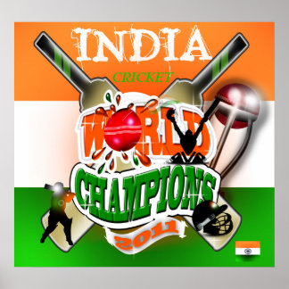 Poster Champions du monde de la Coupe ICC de cricket 2011
