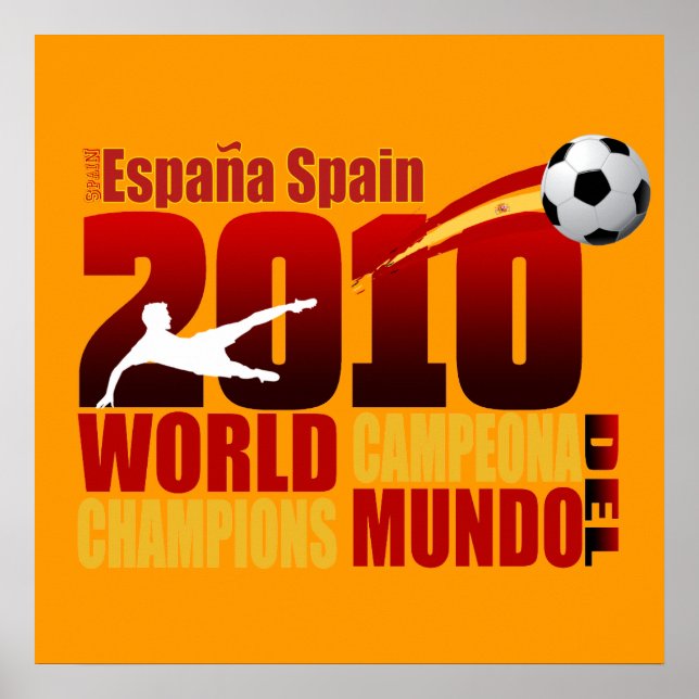 Poster Champions du Monde d'Espagne 2010 España Campeona  (Devant)
