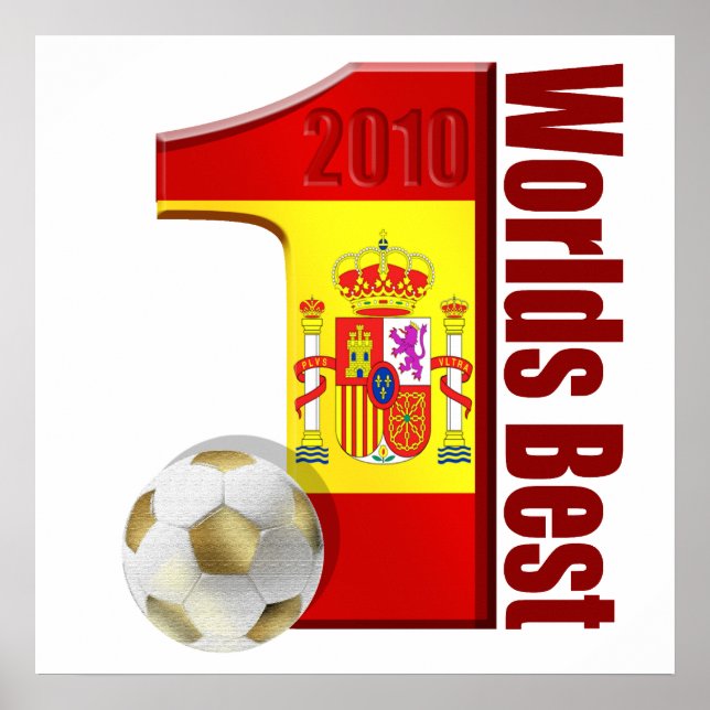 Poster Champions du Monde du Monde No 1 Espagne (Devant)