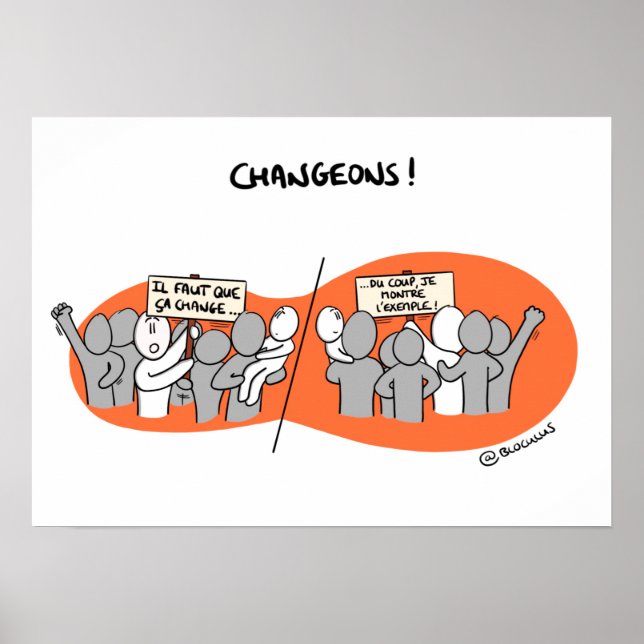 Poster "Changeons par l’exemple !" (Devant)