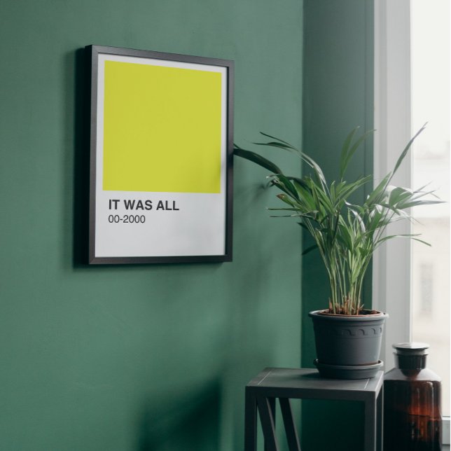Poster Chanson couleur jaune - Bordure blanche (Créateur téléchargé)