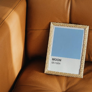 Poster Chanson de lune bleue - Bordure blanche