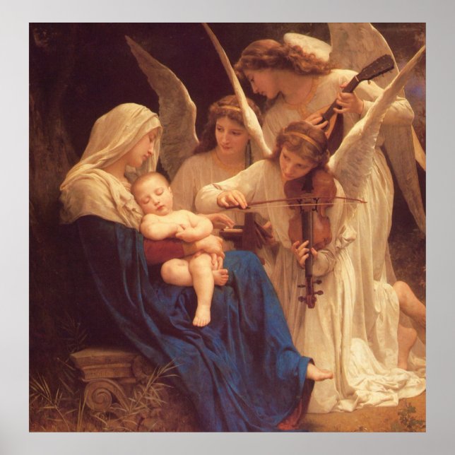 Poster Chanson des Anges - William Bouguereau (Devant)