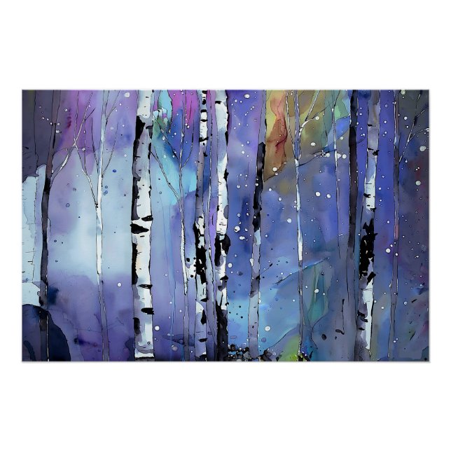 Poster Chant d'hiver dans les Bois de Birch (Devant)
