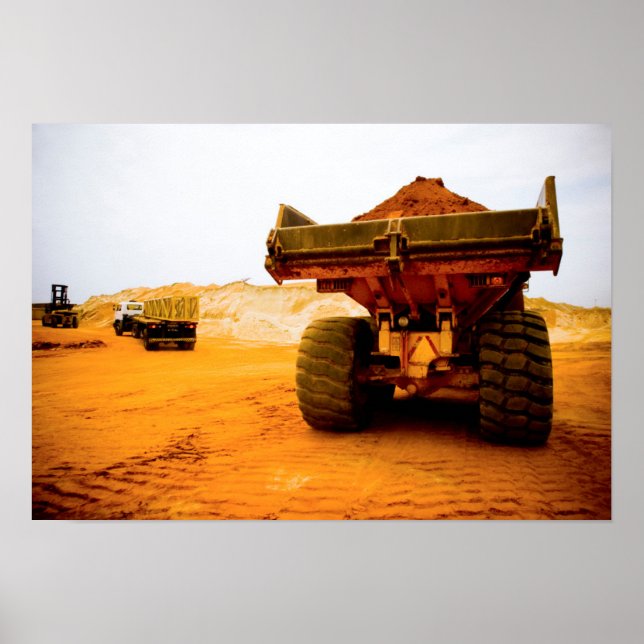 Poster Chantier de construction, Luanda, province de Luan (Devant)