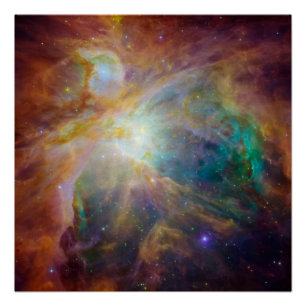 Poster Chaos au coeur du composite Spitzer Hubble Orion