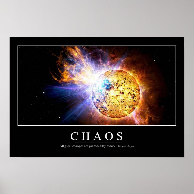 Poster Chaos : Citation inspirante (Devant)