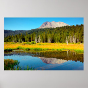 Poster Chapeau Lake dans le parc national volcanique de L