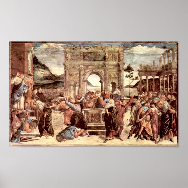 Poster Chapelle Botticelli-Sixtine punissant les Lévites (Devant)