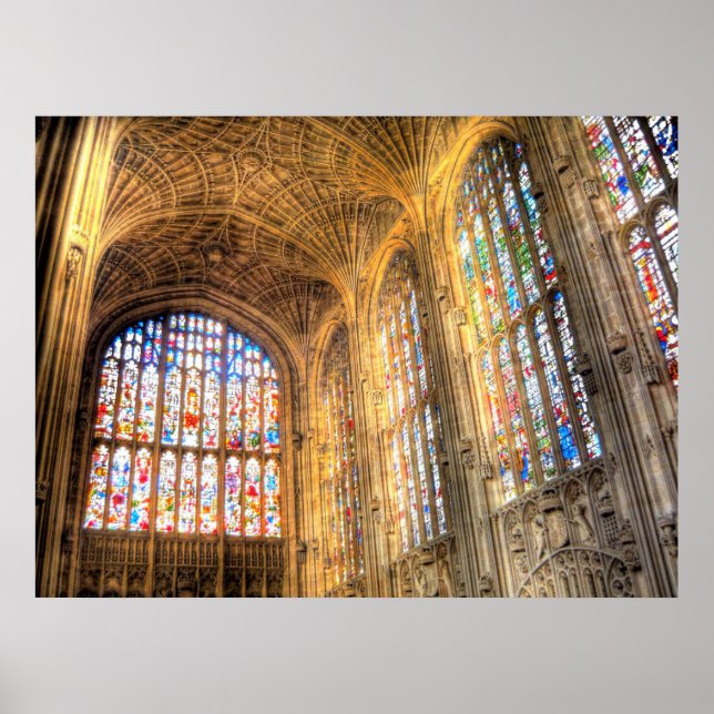 Poster Chapelle du King's College ~ Cambridge, Angleterre (Devant)