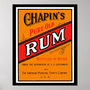 Poster Chapins Pure Old Rum Label