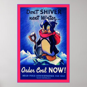 Poster Charbon d'ordre maintenant ! guerre mondiale de
