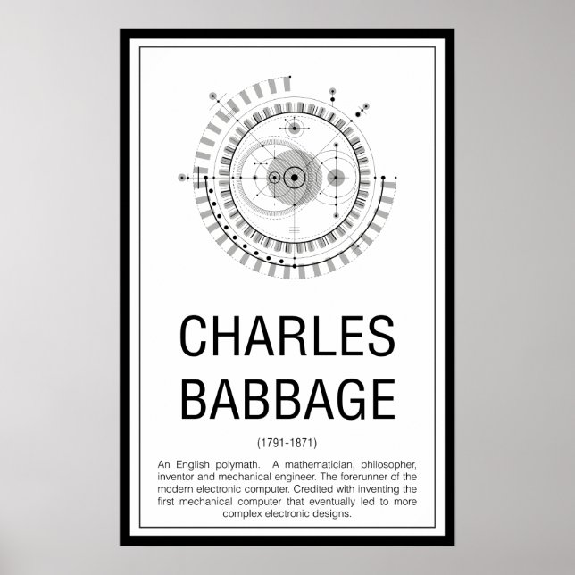 Poster Charles Babbage (Devant)