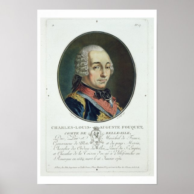 Poster Charles-Louis-Auguste Fouquet (1684-1761) de 'Po (Devant)
