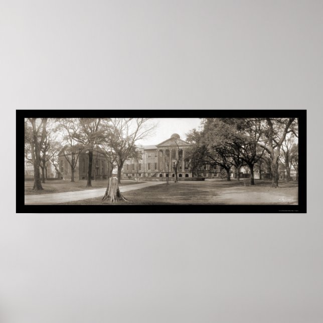 Poster Charleston College SC Photo 1909 (Devant)
