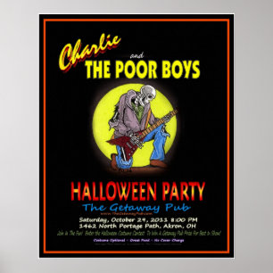 Poster Charlie et l'affiche de partie de Halloween de pau