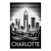 Charlotte Caroline du Nord Gravure sur bois Noir B