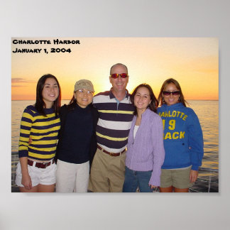 Poster Charlotte Harbour Florida Sunset 1er janvier 2004