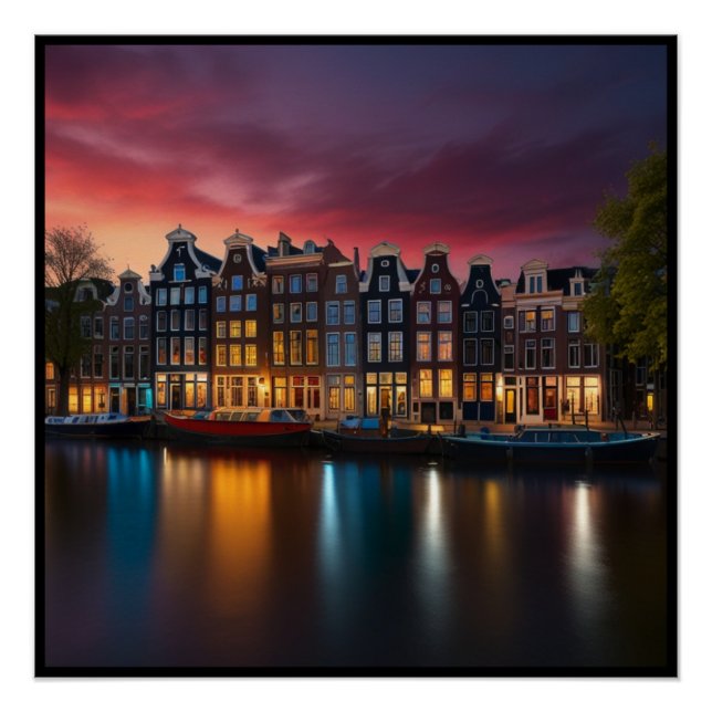 Poster Charme Amsterdam City (Devant)