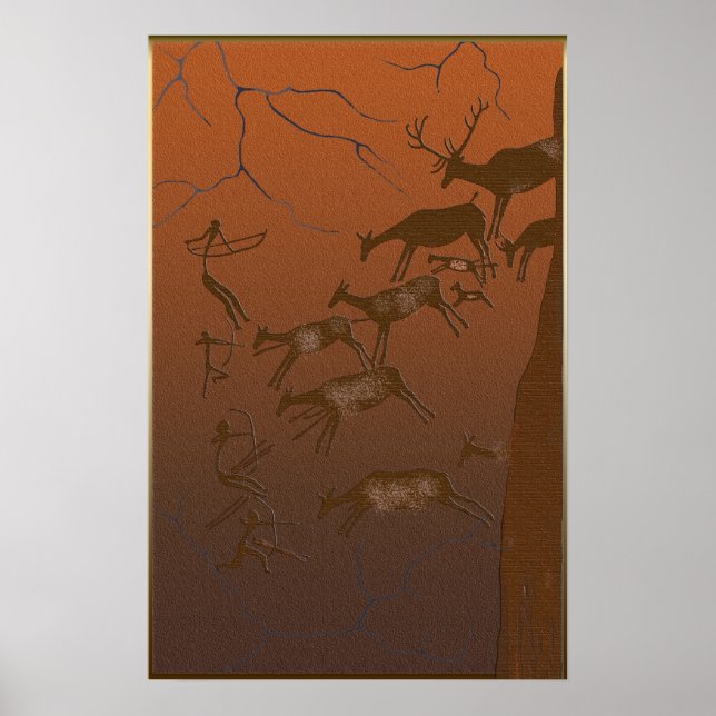 Poster Chasse au stade Lascaux (Devant)