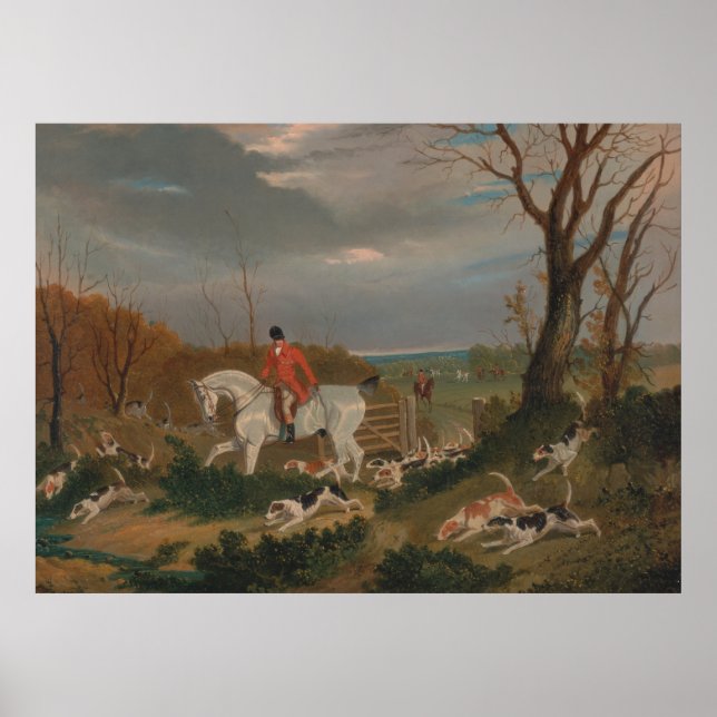 Poster Chasse au Suffolk - John Frederick Herring (Devant)