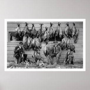 Poster Chasse aux oies Chutes Klamath, Oregon Vintage