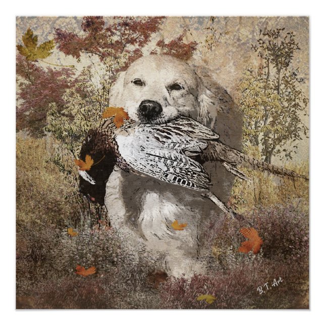 Poster Chasse faisan, tapisserie (Devant)
