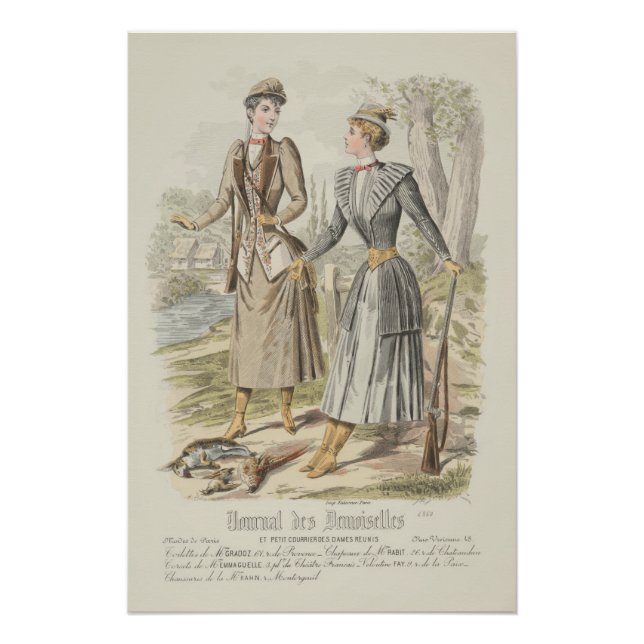 Poster Chasse vintage tenue victorienne Vintage Ad (Devant)