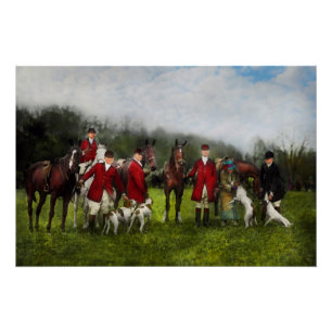 Poster Chasseur - La chasse au renard - Tally-ho 1924