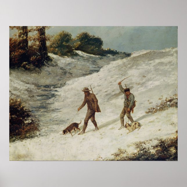 Poster Chasseurs dans la neige ou les braconniers (Devant)