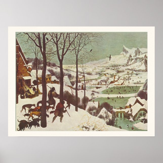 Poster Chasseurs dans le Pieter de Neige Brueghel l'Ancie (Devant)