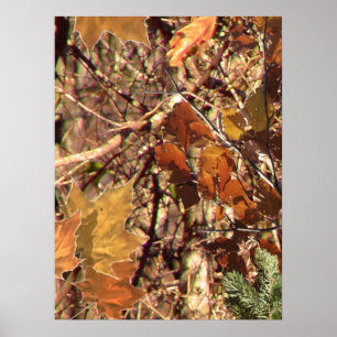 Poster Chasseur's Fall Nature Camouflage Décor de peintur