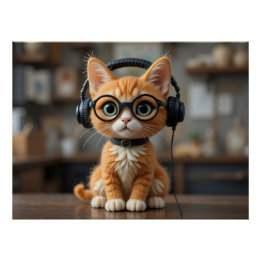 Poster Chat au gingembre